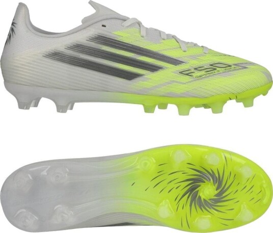 adidas F50 Sparkfusion League Low Cut FG/AG Born For Goals Fottøy Hvit/Metall/Gul Kvinner størrelse 36⅔