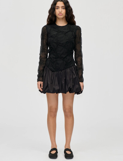 STINE GOYA 2449 Smocked Cotton Mix, Balloon Lo - Black - XL