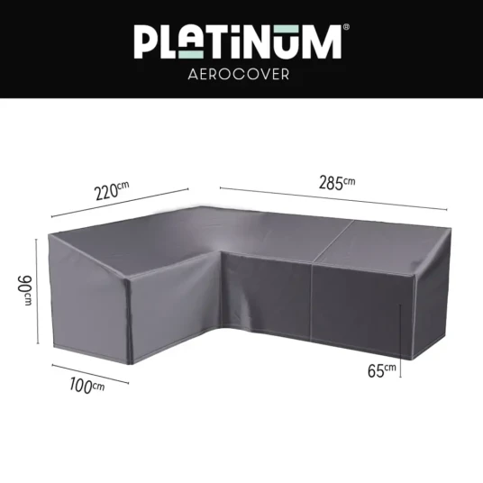 Platinum Aerocover Loungetrekk L HB 285x220x100xH65/90 Venstre Aerocover Antrasitt