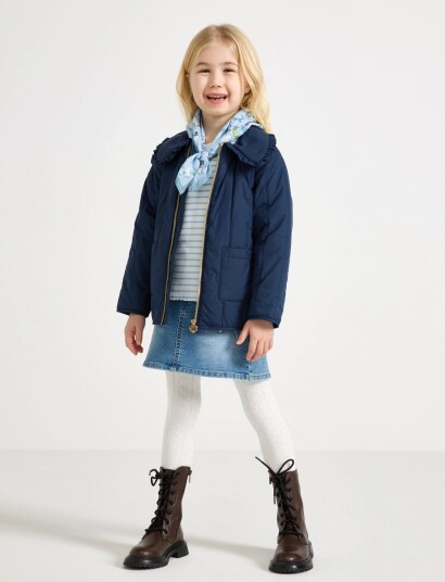 Lindex Water Repellent Jacket With Collar Navy 128 Lindex Water Repellent Jacket With Collar Navy 128