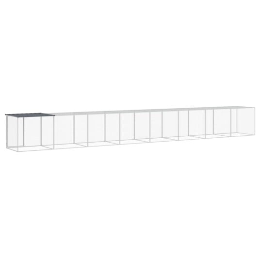 Vidaxl Kyllingbur Med Tak Antrasitt 803X98X90 cm Galvanisert Stål Vidaxl Kyllingbur Med Tak Antrasitt 803X98X90 cm Galvanisert Stål