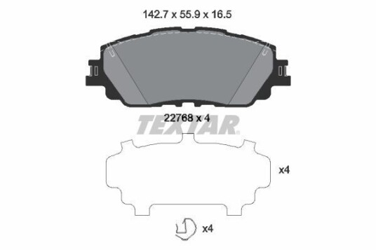 Bremseklosser TEXTAR 2276801 Bremseklosser TEXTAR 2276801
