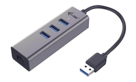 I-Tec USB 3.0 Metal 3-Port USB-hub - 3 porter - Grå I-Tec USB 3.0 Metal 3-Port USB-hub - 3 porter - Grå