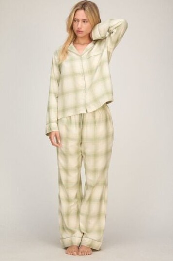 Hunkemöller Petite Pyjamasbukse Woven Grønn
