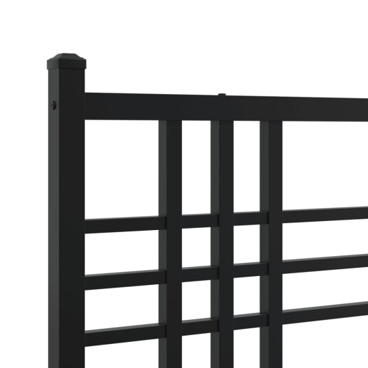 Sengegavl i metall svart 193 cm