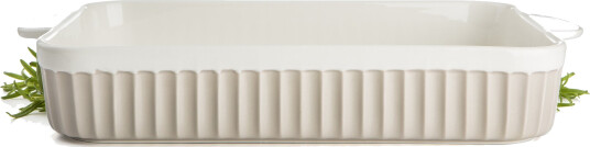 Ildfast form Bistro rektangulær beige 40x22cm
