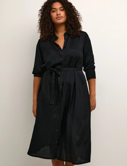 Kaffe Curve Kcemina Oline Dress - Black - 50