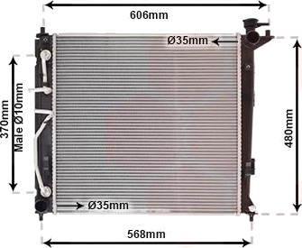 VAN WEZEL 82002282 Radiator motorkjøling VAN WEZEL 82002282 Radiator motorkjøling