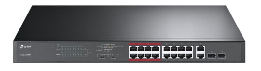 Tp-Link Tl-Sl1218mp - Switch - Ikke Administreret - 16 X 10/100 (Poe+) + 2 X 10/100/1000 + 2 X Combo Gigabit Sfp - Monterbar På Stativ (192 W)