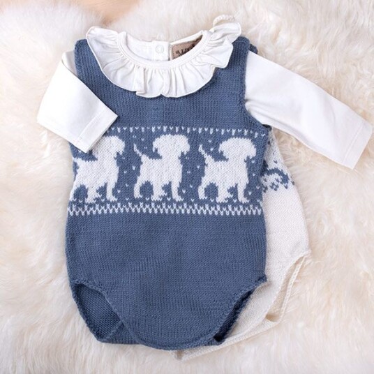 Bluum Strik Strikkebodyer Bambi og Hund 2 stk - garnpakke i Bluum Pure Eco Baby Wool