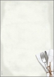 Sigel Designpapir Din A4 90 G/M² "Menu Food" Motiv Fint Papir For Blekkskrivere Laserskrivere Og Kopimaskiner   1 Stk Dp125