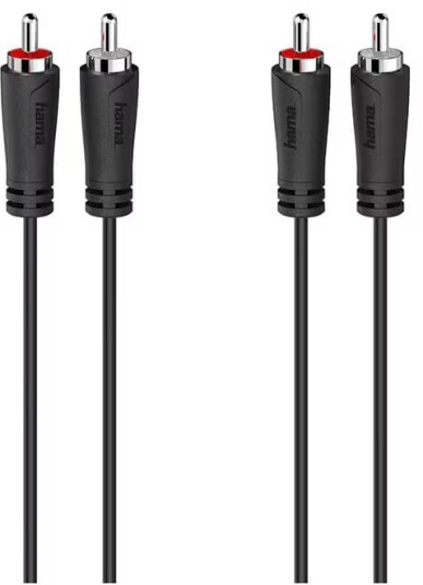 Hama 2 x RCA Lydkabel 1,5 m Svart