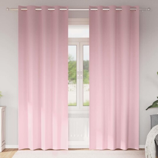  Gardiner med gardiner 2 pcs Baby rosa Polyester