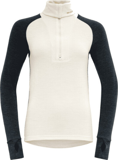 Devold Expedition Merino Silk Zip Undertrøye Dame Ink/offwhite XS