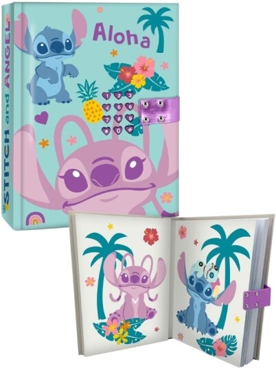 Disney Lilo & Stitch Dagbok Med Kodelås