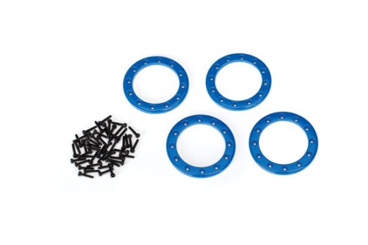Traxxas 8169X Beadlock Rings 1.9" Alu Blue 4 Traxxas 8169X Beadlock Rings 1.9" Alu Blue 4