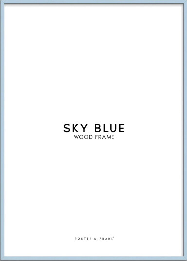 Poster & Frame Sky Blue Wood Frame - Blue - 30X40CM