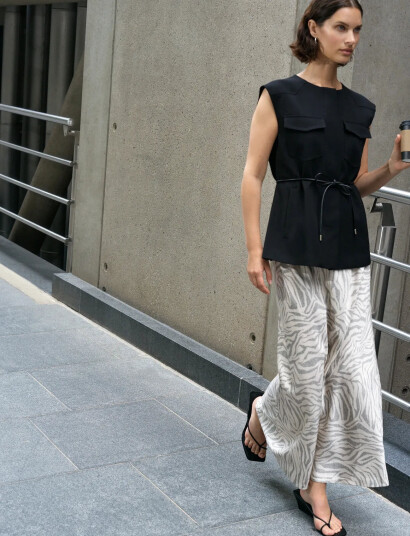 French Connection Clover Tie Waistcoat - Black - 42 French Connection Clover Tie Waistcoat - Black - 42