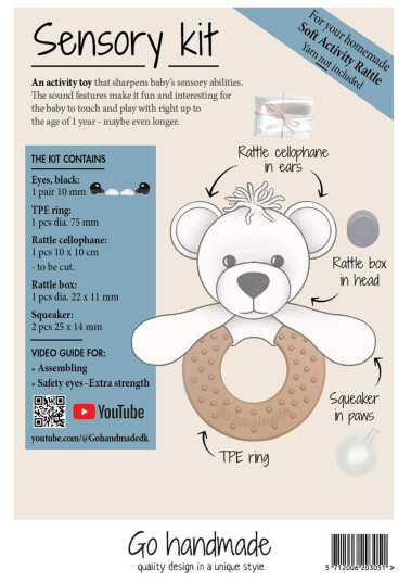 Sanse Kit Teddybjørn rangle Sanse Kit Teddybjørn rangle