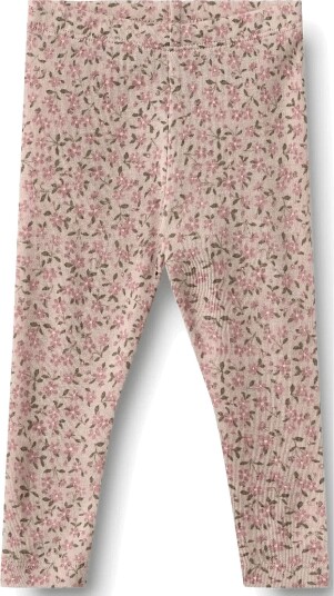 Wheat Wool Leggings Agi PALE LILAC FLOWERS 62