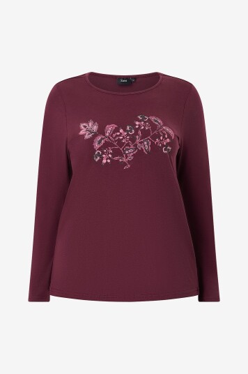 Zizzi Pyjamastopp mDana Rød