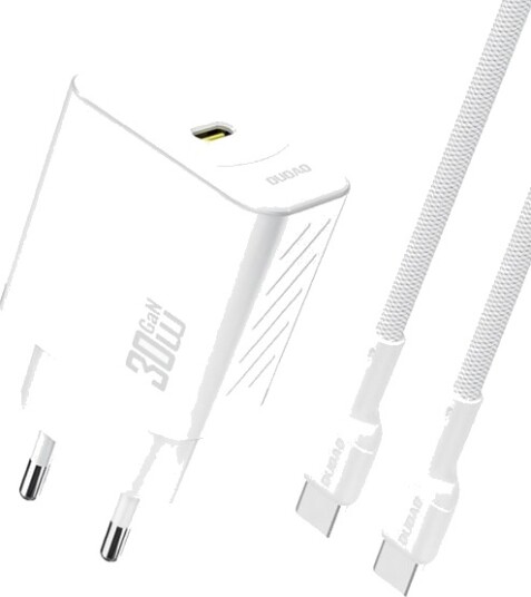 Dudao A27PCEU Usb-C Nettlader Med Usb-C-Kabel Gan Pd 30W Hvit