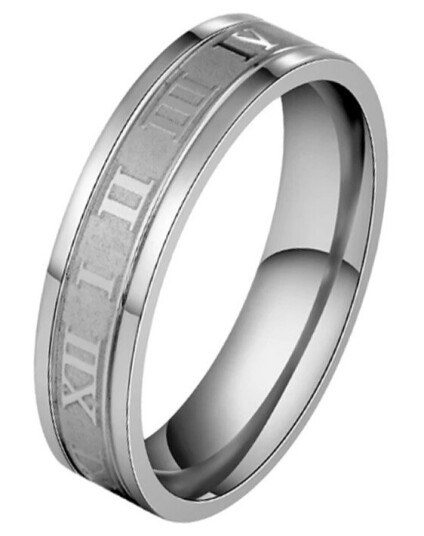 Auxere Ring Rustfritt Stål KXD1007-62 - Herre - Stainless Steel