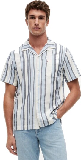 Tommy Hilfiger Structure Multi Stp Ss Shirt Blue XL