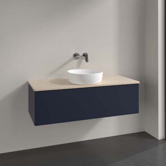 Villeroy & Boch Antao Servantskap med 1 skuff 120x50x36 cm m/lys Blå Matt/Crème