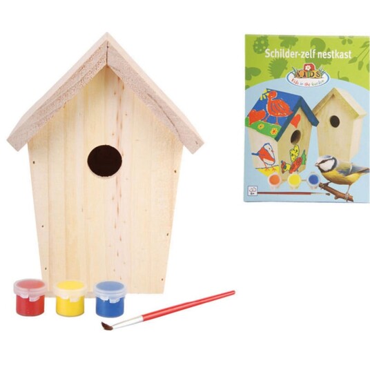 Esschert Design GDS Fuglehus med maling 14,8x11,7x20 cm KG145