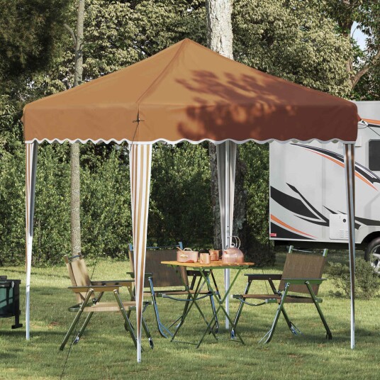 vidaXL Pop up Festtelt 195 x 195 x 245 cm Beige Oxford Stoff