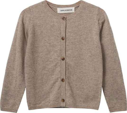Sofie Schnoor Cardigan Strikk Ull Cisse Brown Melange Sofie Schnoor 8 år 128 Cardigan Beige