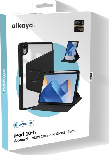 Alkaya Lucid 360° iPad deksel – iPad 10. generasjon Svart
