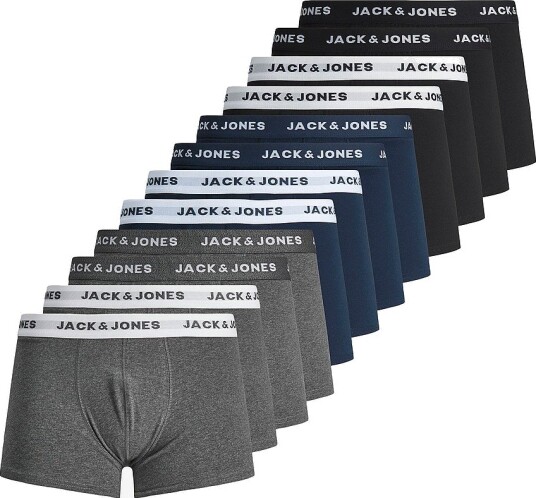 Jack & Jones Boksershorts jacSolid Trunks 12 pakning Blå Jack & Jones Boksershorts jacSolid Trunks 12 pakning Blå