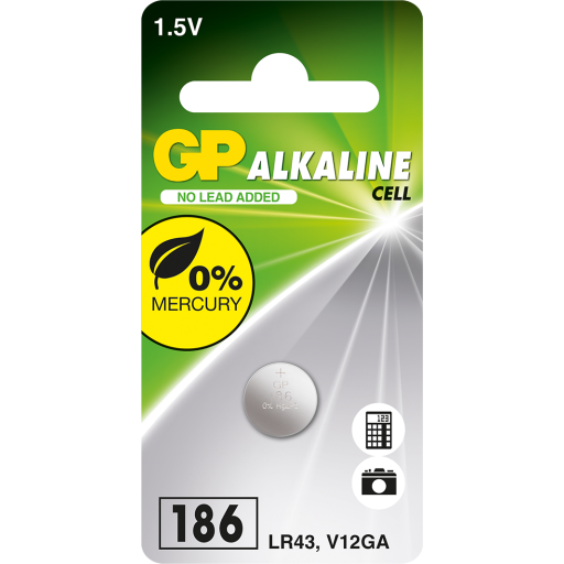 GP LR43 Alkalisk Knappcellebatteri 1,5V - 1 stk