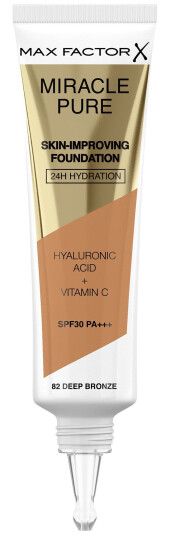 Max Factor Miracle Pure Foundation 82 Deep Bronze med SPF 30 - Fuktighetsgivende 30 ml