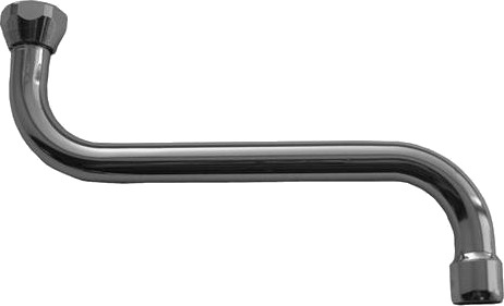 Udløbstud S-Form Univ 350Mm Forkrom