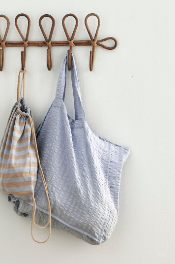 Ellos Home Veske Nell Tote Bag Blå Ellos Home Veske Nell Tote Bag Blå