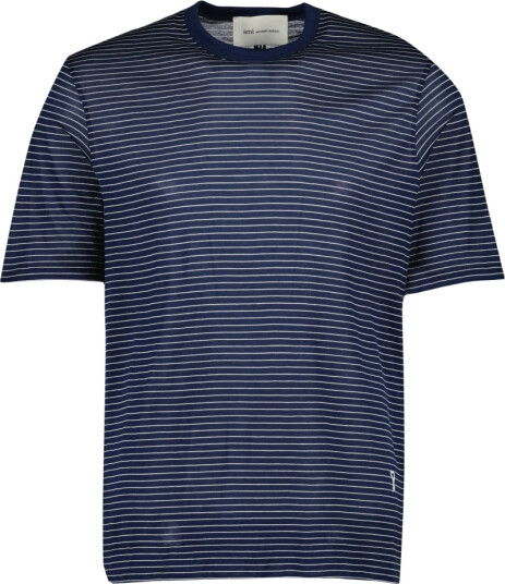 AMI Striped T Shirt Navy/White AMI Striped T Shirt Navy/White