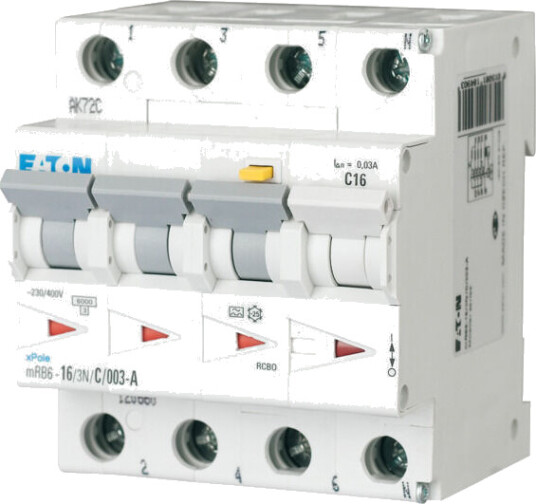 Eaton JORDFEILAUTOMAT mBR6-16/3N/C/01-A 4-pol Eaton - 1654849