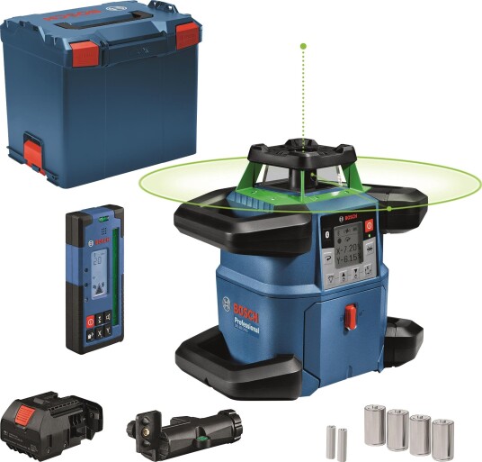 Bosch Grl 650 Chvg Rotasjonslaser Med Mottaker