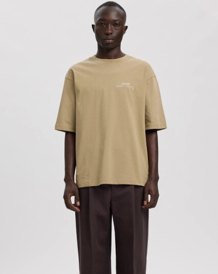 Annarr Anrokholm Logo Ss O Neck Tee Khaki green M