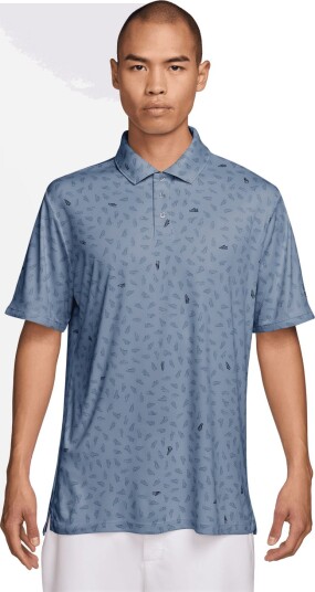 Nike M Par 5 Print Shoe Polo Golf pologenser herre Work Blue Work Blue Small