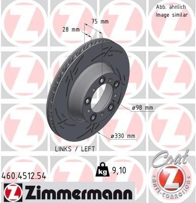 ZIMMERMANN 460.4512.54 Bremseskive