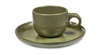 Serax Surface espressokopp m/fat 10 cl, camo grønn
