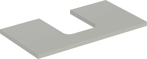 GEBERIT ONE bordplate 750x470x30mm utskjæring i midten for høy kompakt kum