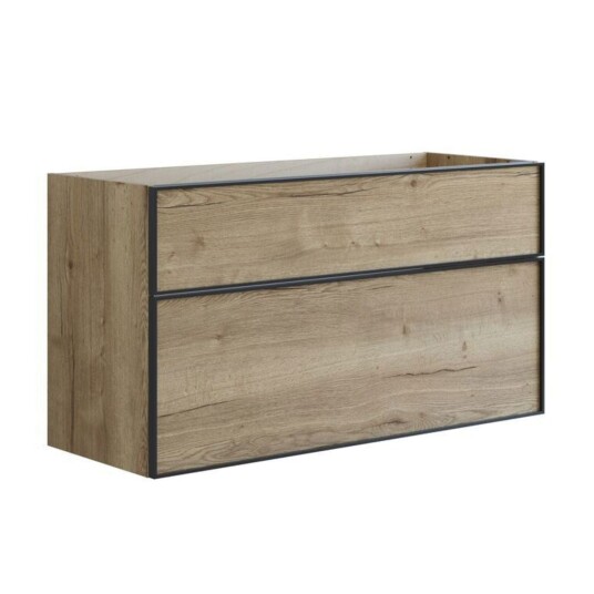 Dansani Inzo Alu-ramme Svart Servantskap med Ekstra Stor Underskuff Natur eik / 120cm