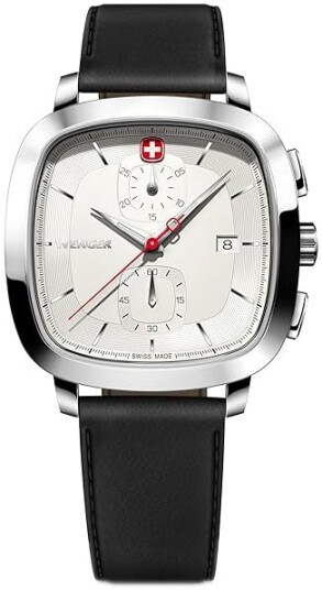 Wenger Herreklokke 01.1933.104 Vintage Hvit/Lær
