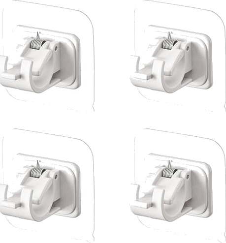 Selvklebende gardinstangbeslag White Selvklebende gardinstangbeslag White