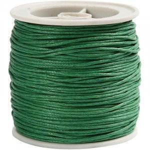 Makramégarn / Knytegarn Vokset Grønn 1 mm 40 m Makramégarn / Knytegarn Vokset Grønn 1 mm 40 m